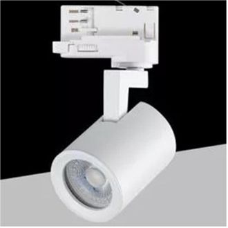 Trade Shop Trade Shop - Soporte De La L&aacute;mpara De Foco Para La Plataforma Trif&aacute;sica Dirigable Gu10 Conexi&oacute;n Ip20 Tr8801 - Blanco