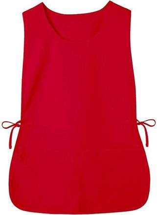 OEM Delantal Tipo Camisa, Sin Mangas Sobre El Hombro, Chaleco Tipo Peto, Delantal Reutilizable, Rojo