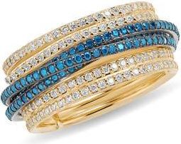 Lana Jewelry 14K Gold Blue & White Diamond Kinetic Ring in Yellow Gold at Nordstrom, Size 6.5