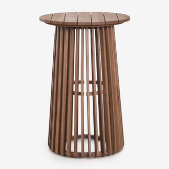 Sklum Tavolo Alto Da Giardino Rotondo &Oslash;70 Cm In Legno Di Acacia Mura Sklum