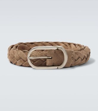 Brunello Cucinelli Braided suede belt