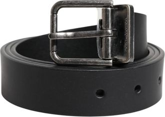 Dolce & Gabbana Klassieke leren riem met metalen gesp - Heren - Riemen - Zwart - ONE Size - Leer - Accessoires