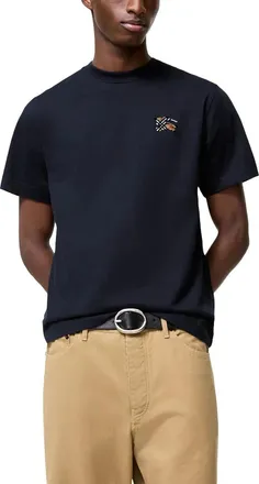 Burberry Check T-Shirt - Navy
