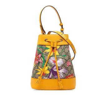 Gucci Pre-owned Gucci Small GG Supreme Flora Ophidia Bucket Bag Ladies LBW1TPFBMUEEWBYZ