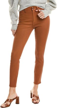 7 For All Mankind High-Waist Chocolate Coated Ankle Skinny Jean