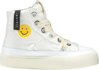 INUIKII Distressed Matilda Sneaker - Dames - Sneakers - Wit - 39 EU - Katoen - Schoenen