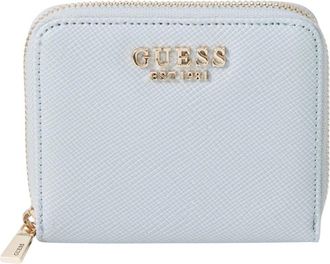 Guess Laurel Small Zip Around Wallet - Dames - Portefeuilles - Blauw - ONE Size - Accessoires