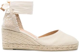 Castaner Beige Carina Wedge Espadrilles