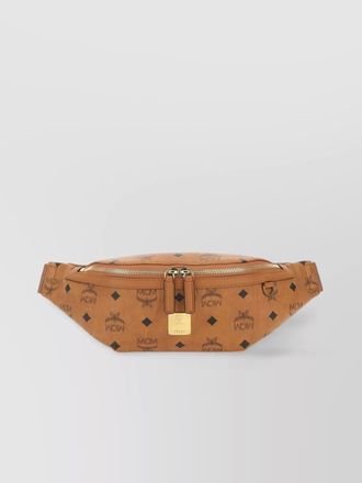 MCM small canvas fursten belt bag with print