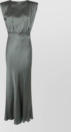 Semicouture silk satin maxi dress