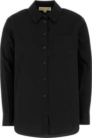 Michael Kors Black Stretch Poplin Shirt