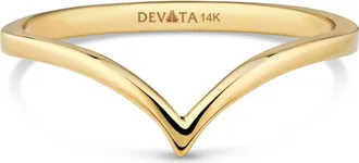 Devata Chevron Ring in 14K Gold, 6mm in Yellow Gold at Nordstrom, Size 8