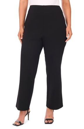 Halogen High Waist Straight Leg Pants in Rich Black at Nordstrom Rack, Size 3X