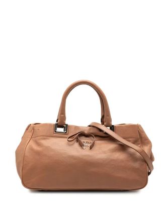 Prada 2000-2025 Vitello Ribbon satchel - Marrone