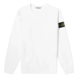 Stone Island Garment Dyed Crew Sweatshirt White 761563750-V0001