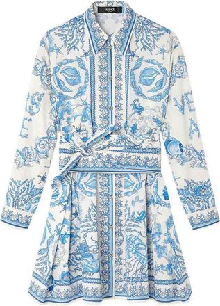 Versace Dress Barocco Bicolour Foulard