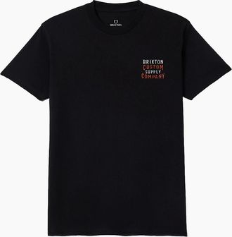 Brixton Mens Brixton Mens Wheaton Short Sleeve T-Shirt - Black - Size: 38