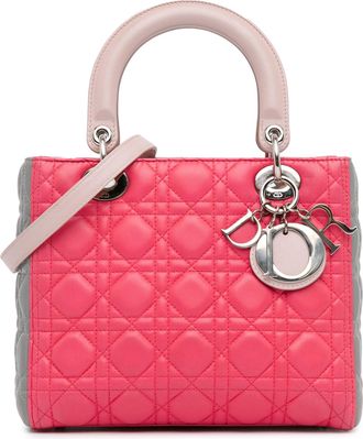 Dior Pre-owned Womens Lady Top Handle Bag - Light Pink Leather - One Size