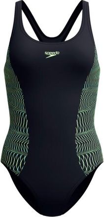 Speedo Placement Muscleback Badeanzug f&uuml;r Damen | schwarz