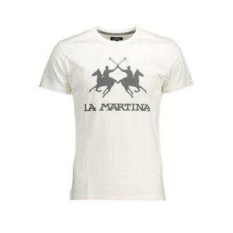 La Martina La Martina Bianco Katoenen Heren T-Shirt