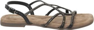 Gioseppo Gilmanton Sandaal - Dames - Sandalen - Zwart - 38 EU - Leer - Schoenen