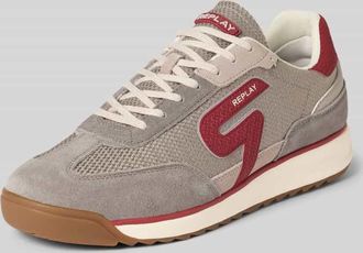 Replay Sneaker mit Label-Print Modell YARD TONAL in Mittelgrau, Gr&ouml;&szlig;e 41