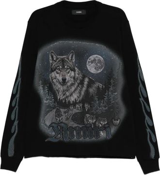 Amiri T-shirt con decorazione di cristalli - Nero