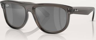 Ray-Ban Mens Boyfriend Reverse Sunglasses In Dark Grey/grey Mirror Silver
