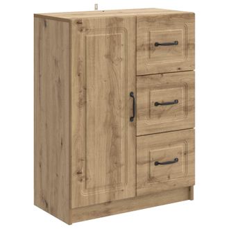 vidaXL Aparador Roble Artisan 66 X 34,5 X 87 Cm Madera De Ingenier&iacute;a Vidaxl