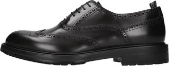 Rossi Platte schoenen - Heren - Veterschoenen - Zwart - 45 EU - Leer - Schoenen