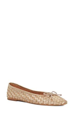 Dune London Heat Leather Ballet Flat in Gold at Nordstrom, Size 11Us