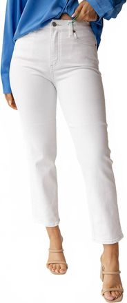 Mara Hoffman Monroe High Rise Crop Jeans In Le Blanc