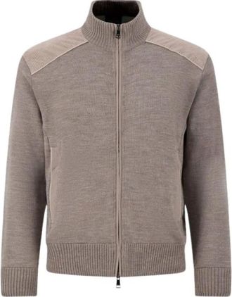 Paul & Shark Hoge hals ritsvest - Heren - Truien - Beige - Maat: XL Wol