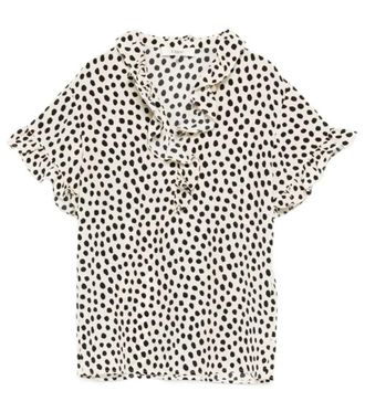 Chlo&eacute; Beige Printed V Neck Top