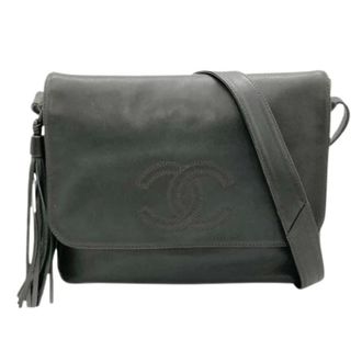 Chanel Pre-owned Cross Body Bags, female, Black, Size: ONE SIZE Pre-owned Vintage Shoulder Bag