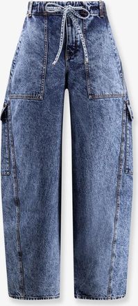 Alaia Jeans cargo in blu denim - ALAIA - gender_Woman