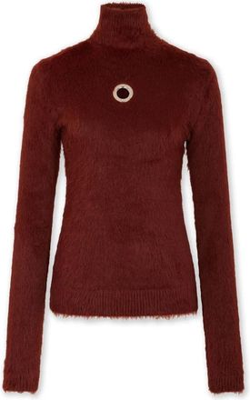 Paco Rabanne Turtleneck Top met Lange Mouwen - Dames - Coltruien - Bruin - XS - Truien & Vesten