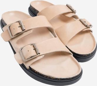 Brador Womens Two Strap Sandal In Nude