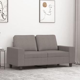 vidaXL Sof&aacute; De 2 Plazas De Tela Gris Taup&eacute; 120 Cm Vidaxl