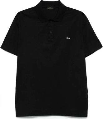 Paul & Shark Zwarte Polo Shirt met Logo Borduursel - Heren - Polos - Zwart - 2XL - Katoen - Tops