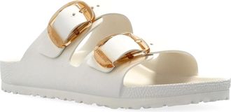 Birkenstock Womens Slides Arizona Big Buckle Eggshell Slippers Flat Shoes