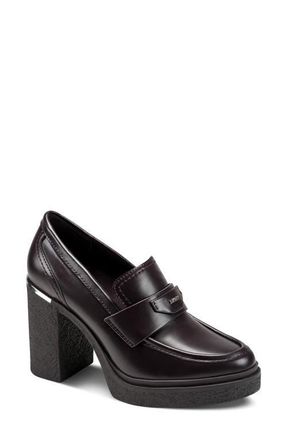 DKNY Tafani Block Heel Loafer in Brown at Nordstrom, Size 8.5