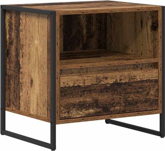 vidaXL Mesa De Noche Con Caj&oacute;n Madera Vieja 50 X 39,5 X 50 Cm Vidaxl