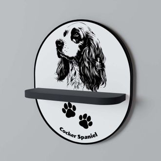 OEM Cocker Spaniel Ingl&eacute;s Estante Ovalado Negro
