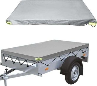 OEM Lona Plana Para Remolque - Pvc 420d Impermeable - Para Remolques Hasta 750 Kg - 214 X 122 Cm - Gris
