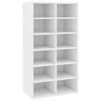 vidaXL Vidaxl - Mueble Zapatero De Madera Contrachapada Blanco 54x34x100,5 Cm