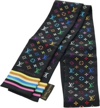 Louis Vuitton Pre-owned Scarves, female, Multicolor, Size: ONE SIZE Pre-owned Silk Scarf