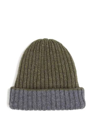 Fedeli ribbed beanie hat - Green