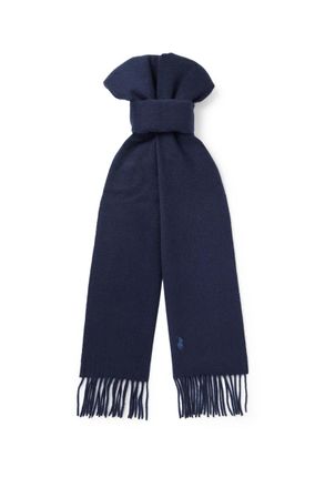 Polo Ralph Lauren Fringed Logo-Embroidered Cashmere Scarf