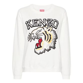 Kenzo Sweatshirts, female, White, Size: XS Jungle Varsity Sweatshirt Hoodie